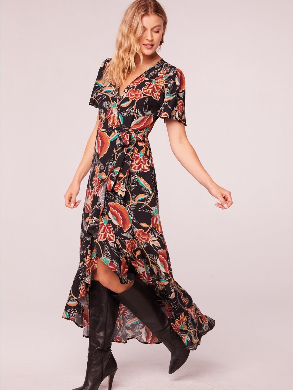 ✨ Band of the Free "Lamia" Floral Wrap Maxi Dress ✨